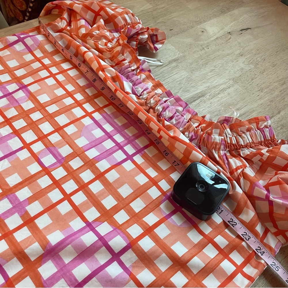 On Or Off Shoulder Pastel Plaid Dress w/ 2 Fabulous Hidden Side Pockets - Picture 11 of 14